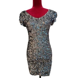 Love Culture silver sequin bodycon mini dress